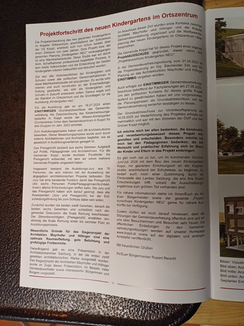 Stellungnahme GV-Sitzung zum Kindergarten